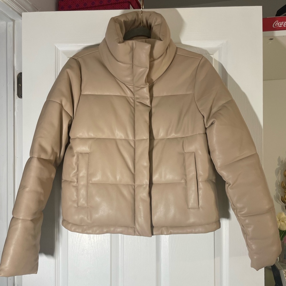 Abercrombie & Fitch faux leather mini puffer